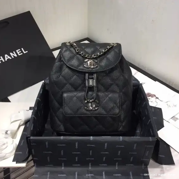 Hyper Peter BACKPACK CHANEL CAVIAR IN HARDWARE WITH GOLD 0612